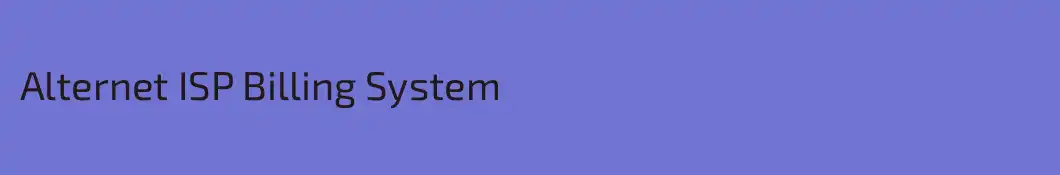 Alternet ISP Billing System